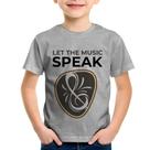 Camiseta Infantil Let the music speak - Foca na Moda