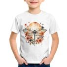 Camiseta Infantil Libélula, Lua e Flores - Foca na Moda Camiseta Infantil Libélula, Lua e Flores - Foca na Moda
