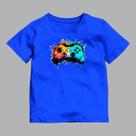 Camiseta Infantil Manga Curta Gola redonda Estampada Gamer Controle