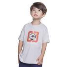 Camiseta Infantil Manga Curta Mescla Claro Futebol Squad Have Fun