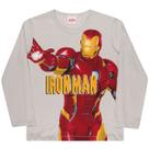CAMISETA INFANTIL Manga-longa Homem Ferro 4 À 10 ANOS - Cinza