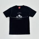 Camiseta Infantil Masculina Kyly Preta Estampa Avião Fearless Menino Moda Kids Estilo Casual