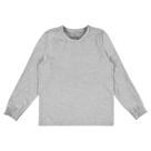 Camiseta Infantil Masculina Manga Longa Com Punho Básica Cinza Mescla Malwee