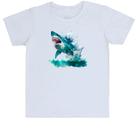 Camiseta Infantil Megalodonte aquarela 1