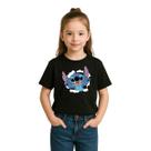 Camiseta Infantil Menina Lilo Stitch Algodão Blogueira Moda