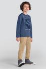 Camiseta infantil menino de lobinho Brandili Azul