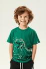 Camiseta Infantil Menino T-Rex Verde Abrange