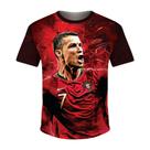 Camiseta Infantil Meninos Cristiano Ronaldo Portugal Dry