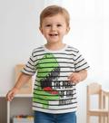 Camiseta infantil meninos estampa dinossauro nº 1 ao 3