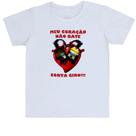 Camiseta Infantil Meu coração não bate Corta giro