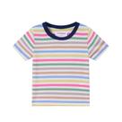 Camiseta infantil Mud Kingdom Listrada 100% algodão