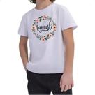 Camiseta Infantil Namaste Coroa de Flores Camiseta Infantil Namaste Coroa de Flores