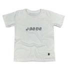 Camiseta Infantil Off white J.E.S.U.S aplique Algodão Penteado Premium, Estampas Exclusivas