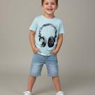 Camiseta Infantil Ogochi Slim Estampa HeadFone Azul Fantasma Camiseta Infantil Ogochi Slim Estampa HeadFone Azul Fantasma