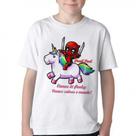 Camiseta Infantil ou adulto Dead Pool e unicórnio Blusa Criança todos tamanhos Camiseta Infantil ou adulto Dead Pool e unicórnio Blusa Criança todos tamanhos