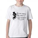 Camiseta Infantil ou adulto Gato de Cheshire I'm not crazy Blusa Criança todos tamanhos Camiseta Infantil ou adulto Gato de Cheshire I'm not crazy Blusa Criança todos tamanhos