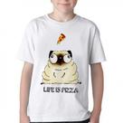 Camiseta Infantil ou adulto Life is pizza pug Blusa Criança todos tamanhos Camiseta Infantil ou adulto Life is pizza pug Blusa Criança todos tamanhos