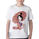Camiseta Infantil ou adulto Mulan sombrinha Blusa Criança todos tamanhos