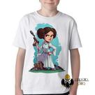 Camiseta Infantil ou adulto Star Wars Mini Princesa Leia Blusa Criança todos tamanhos