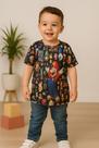 Camiseta infantil ou adulto Super Mário