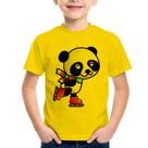 Camiseta Infantil Panda de Patins - Foca na Moda