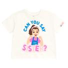 Camiseta infantil para meninas Ms. Rachel Sister Graphic branca 3T