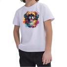 Camiseta Infantil Pequines Watercolor Arte