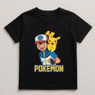 Camiseta Infantil Pokemon Manga Curta 100% Algodão