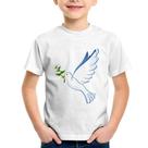 Camiseta Infantil Pomba da Paz - Foca na Moda