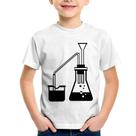Camiseta Infantil Química Erlenmeyer e Bequer - Foca na Moda