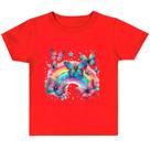 camiseta infantil roupa de menina borboleta arco íris camisa crianças e adolescentes moda teen estampa colorida
