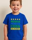 Camiseta Infantil Slim Algodão Estampa Brasil-Primeira Copa