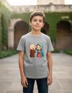 Camiseta Infantil Slim Estampa Frei Gilson Religiosa Católica