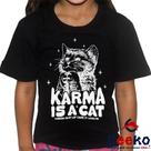 Camiseta Infantil Taylor Swift 100% Algodão Karma Is A Cat Pop Geeko
