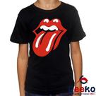 Camiseta Infantil The Rolling Stones 100% Algodão TRS Rock Geeko