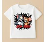 Camiseta Infantil Tom E Jerry Desenho 100% Algodao Mode 06