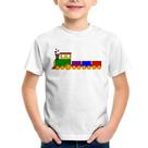 Camiseta Infantil Trenzinho Colorido - Foca na Moda