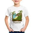 Camiseta Infantil Tropical Beach - Foca na Moda Camiseta Infantil Tropical Beach - Foca na Moda