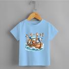 Camiseta Infantil Unissex Arca de Noé Safari Personalizada 100% Algodão