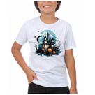 Camiseta infantil unissex festa halloween dia bruxas