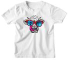 Camiseta Infantil Vaca Doida Lambendo Oculos Vermelhos Camiseta Infantil Vaca Doida Lambendo Oculos Vermelhos
