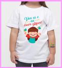 Camiseta Infantil Vem cá me DOWN abraço - Estampa Menina Síndrome de Down ZLprint