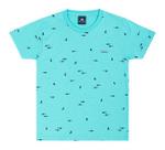 Camiseta Infantil Verão Tubarão Azul- Biogás