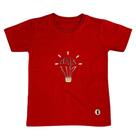 Camiseta Infantil Vermelha Haja luz Brilha no escuro Camiseta Infantil Vermelha Haja luz Brilha no escuro