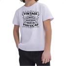Camiseta Infantil Vintage idade perfeicao 1977