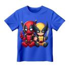 Camiseta Infantil wolverine e deadpool Camiseta Premium