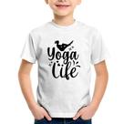 Camiseta Infantil Yoga Life - Foca na Moda