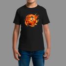 Camiseta Infatil 100% Algodão Casual Moda De Rua Manga Curta Basquete Fire Camiseta Infatil 100% Algodão Casual Moda De Rua Manga Curta Basquete Fire