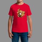 Camiseta Infatil 100% Algodão Moda De Rua Confortável Gola Redonda Baisebol