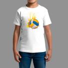 Camiseta Infatil Algodão Moda De Rua Confortável Gola Redonda Voley Cor